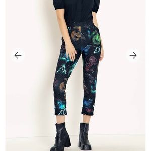 BlackMilk Clothing Harry Potter Magic Stars Cuffed Pants Size Medium